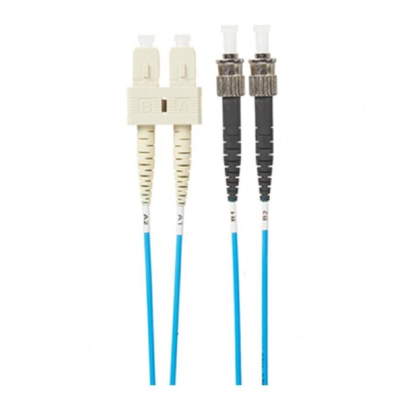 2M Sc St Om4 Multimode Fibre Optic Cable Blue