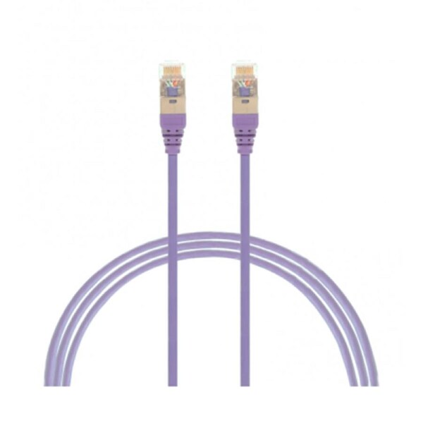 5M Cat 6A Rj45 Sftp Thin Lszh 30 Awg Network Cable Purple