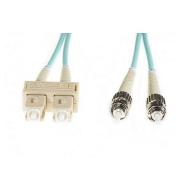 5M Sc St Om4 Multimode Fibre Optic Cable Aqua