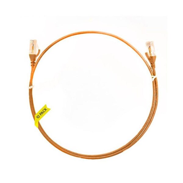 2M Cat 6 Ultra Thin Lszh Pack Of 10 Ethernet Network Cable Orange