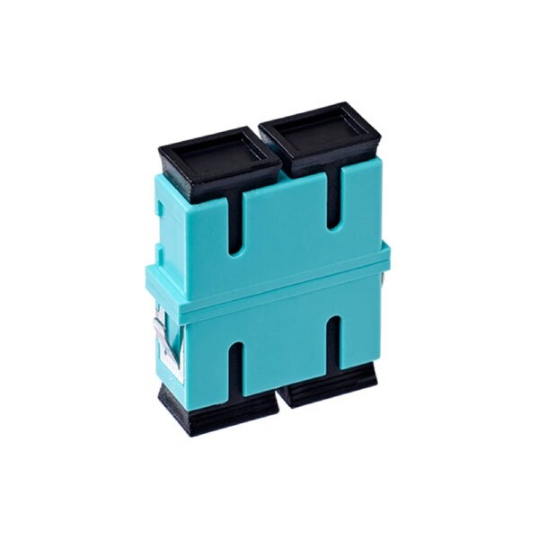 Sc Om3 Om4 Multimode Through Coupler Flangeless Duplex Aqua