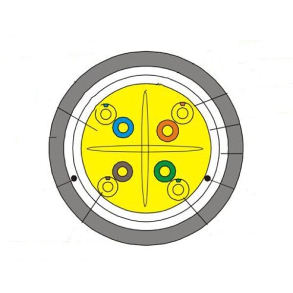 Cat6A Uv Stabilized Ldpe Solid Core Gel Filled Cable Roll 305M Black