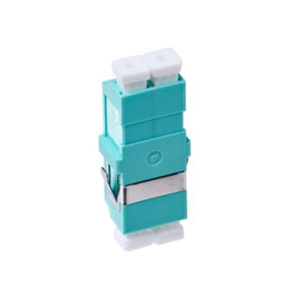 Lc Om3 Om4 Multimode Through Coupler Flangeless Duplex Aqua