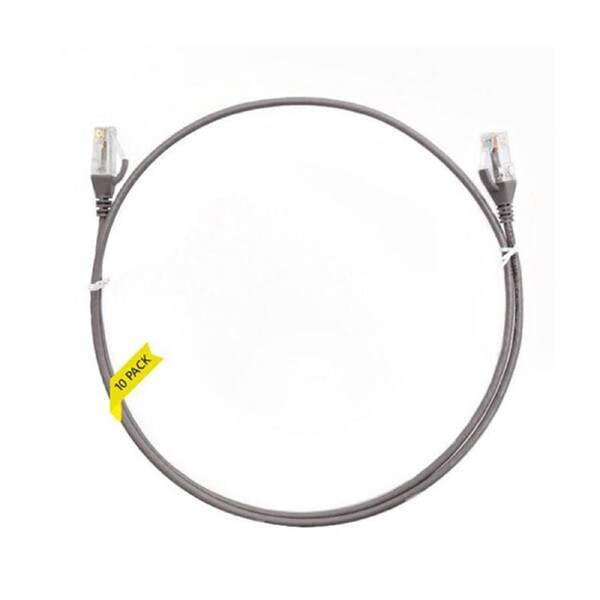 3M Cat 6 Ultra Thin Lszh Pack Of 10 Ethernet Network Cable Grey
