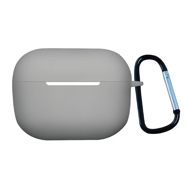 For AirPods Pro 1st Gen Case, Protective Silicone Cover, Snap Hook, Grey