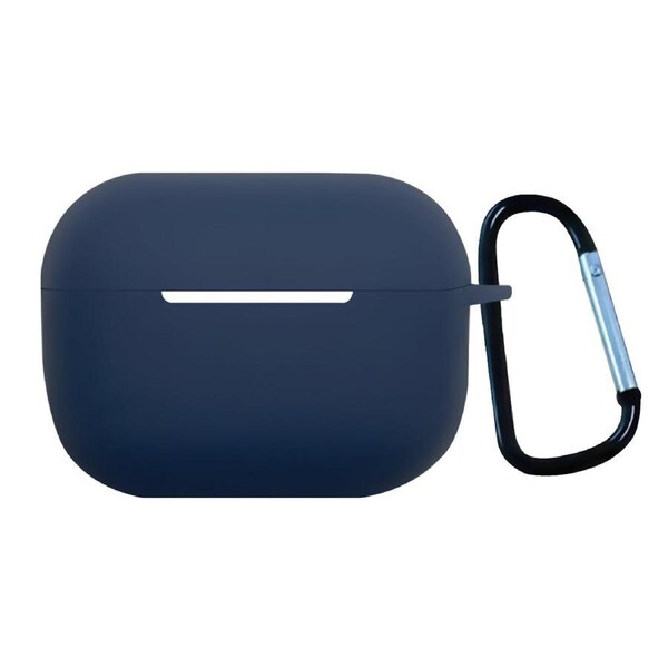 For AirPods Pro 1st Gen Case, Protective Silicone Cover, Snap Hook, Midnight Blue