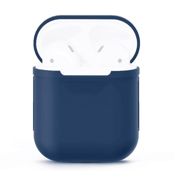 For AirPods 1st Gen Case, Silicone Protective Cover, Dark Blue