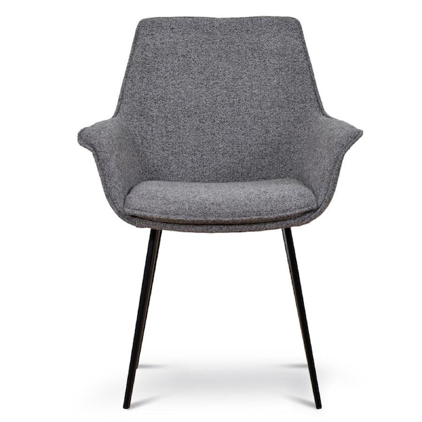 Set of 2 - Nola Fabric Dining Chair - Spec Charcoal