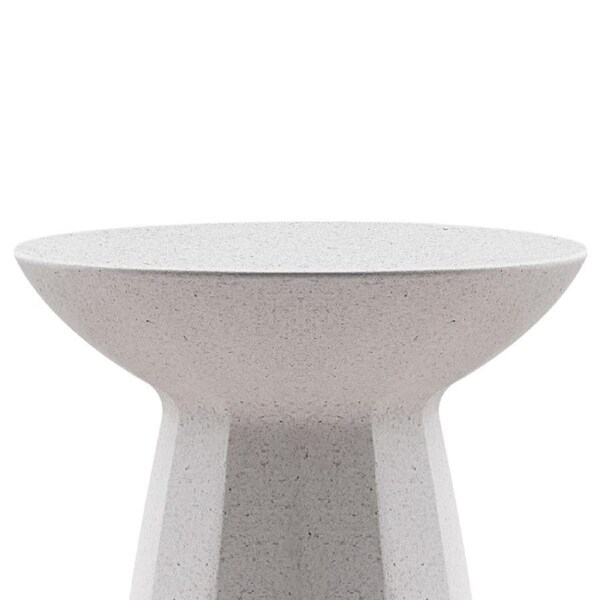 Boris 42cm Fibre Glass Side Table - White