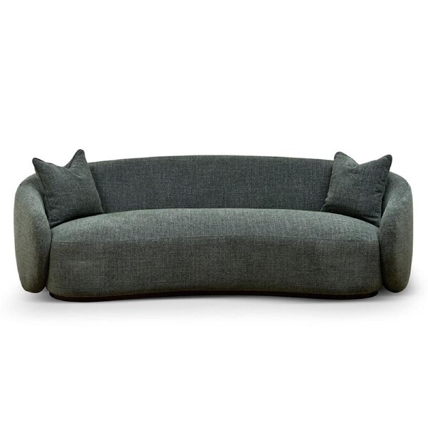 Trevor 3 Seater Fabric Sofa - Moss Green
