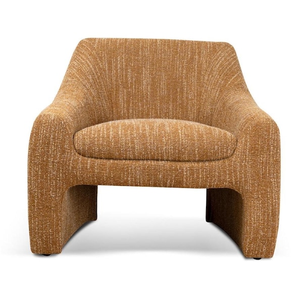 Rubin Fabric Armchair - Ginger Brown