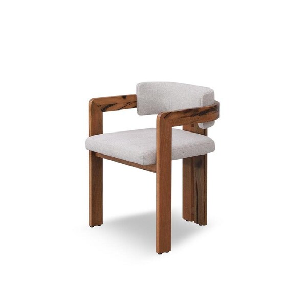 Set of 2 - Merari Natural Marri Dining Chair - Stone Beige