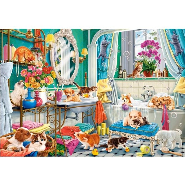 Castorland - Crazy Pet Bath Puzzle 1500pc