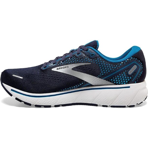 Brooks Mens Ghost 14 Neutral Shoes Runners Sneakers Width (D)- Navy/Stellar/White US 9.5