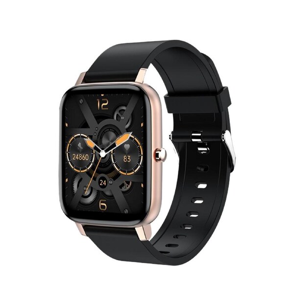 Fitsmart Multi Function Smartwatch Wireless Touch Screen All in One Black Gold