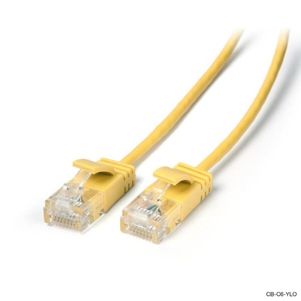 Connect Cable Ultra Slim Male CAT6 Network Ethernet Cable Connector 5m Yellow