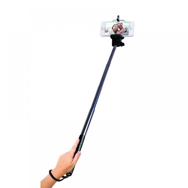 Laser-Co Wireless Phone Selfie Stick w/Shutter Button Universal Monopod Black