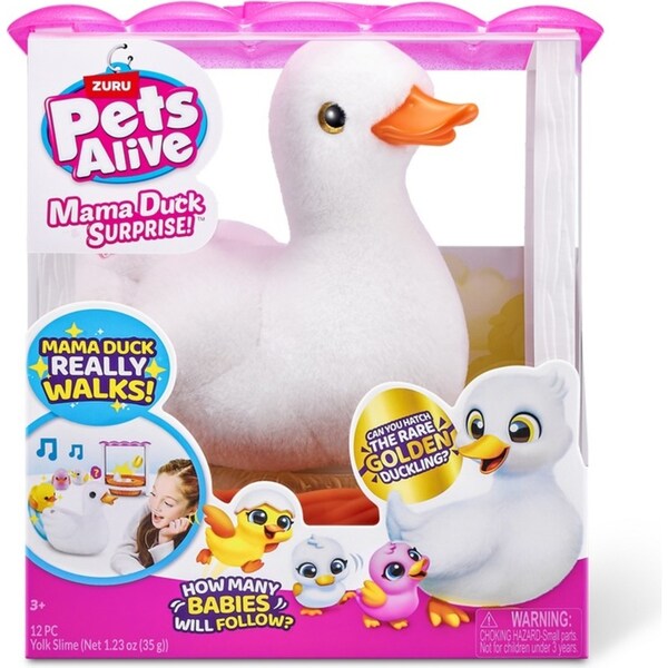 Zuru Pet's Alive Mama Duck & Babies Kids/Children Interactive Toy Assorted 3+