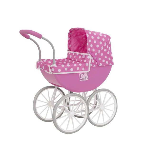 Dolly Tots My First Doll Carriage Push Pram Kids/Children Pretend Toy Pink 3y+