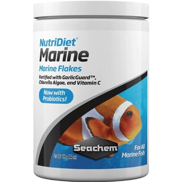 Seachem NutriDiet Marine Flakes w/ Probiotics 100g (SC1094)