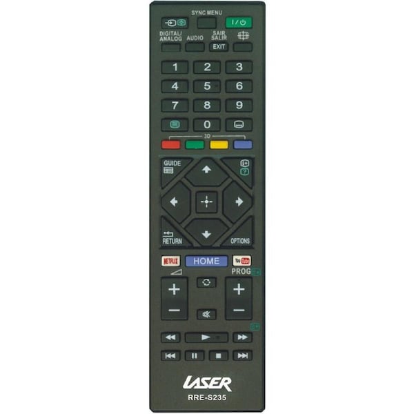 Laser Universal Remote Control Spare Replacement For Sony LED Plasma TV Black