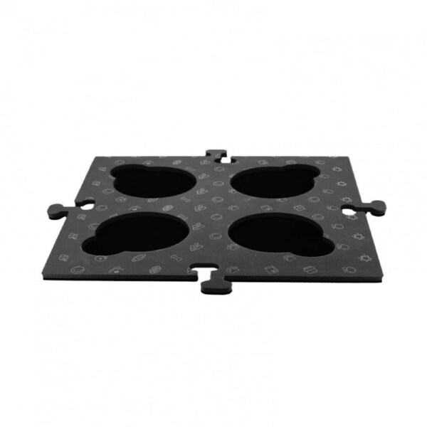 2PK Tech4Pets Mat Board Organiser Storage Holder For Talking Buttons/Floor Black