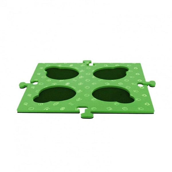 2PK Tech4Pets Mat Board Organiser Storage Holder For Talking Buttons/Floor Green