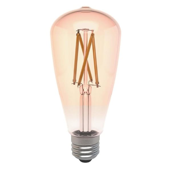 Laser SmartHome LED Smart E27 ST64 Filament Light Bulb Amber 800LM App Control
