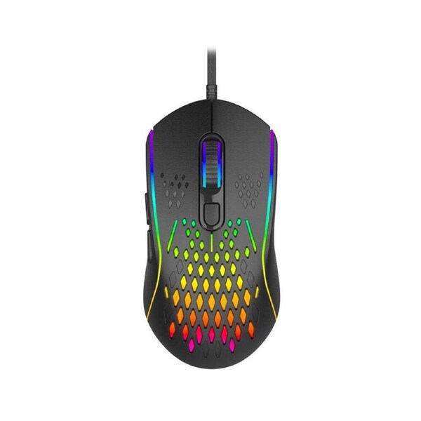 Laser Wired Gaming RGB LED Mouse 12800 DPI Optical For PC/Laptop Computer Black