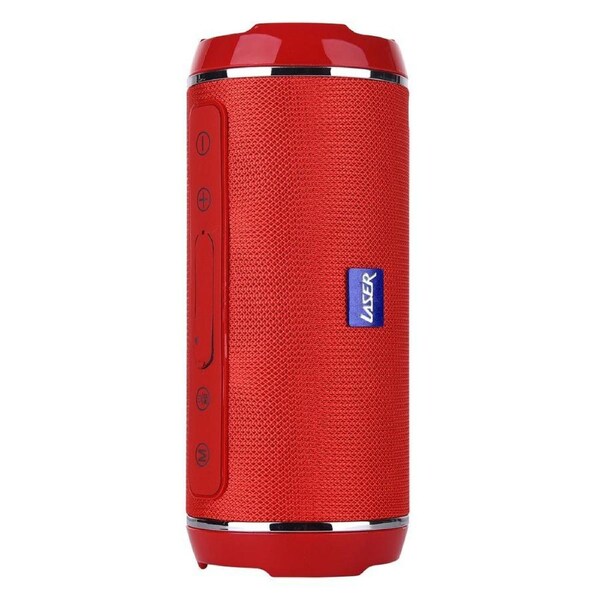 Laser Portable Wireless Bluetooth Pill Speaker FM Radio/USB/AUX-In Music Red
