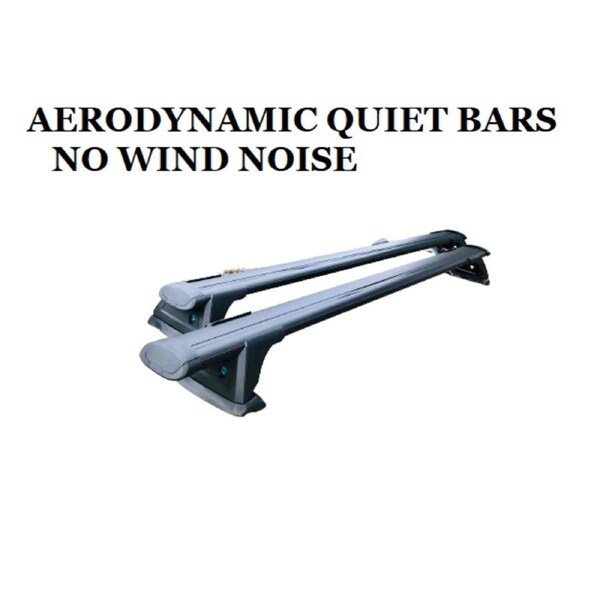 2xBLACK Roof Racks for Volvo XC90 2015-2024 AERODYNAMIC CROSS BARS