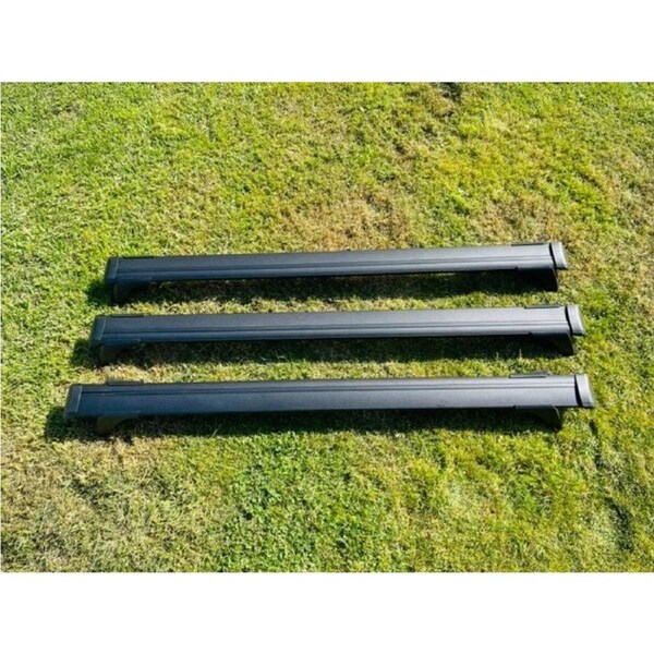 3xBLACK Roof Racks for RENAULT TRAFFIC 2016-2024 AERODYNAMIC CROSS BARS