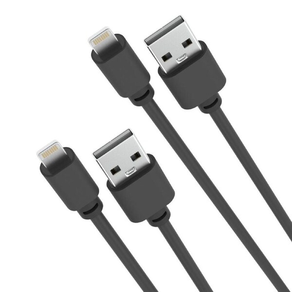 2PK Laser USB-A to MFi-Certified 8-Pin Charging Data Cable Cord 2m For iPhone