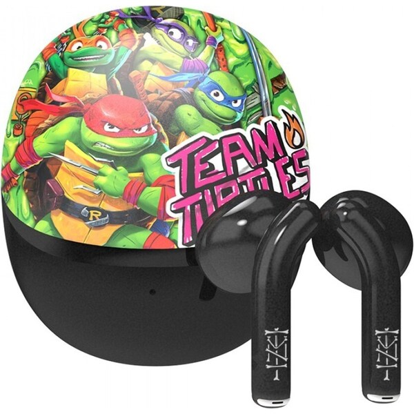 Teenage Mutant Ninja Turtles TWS Wireless BT Earbuds w/ Charging Case Black