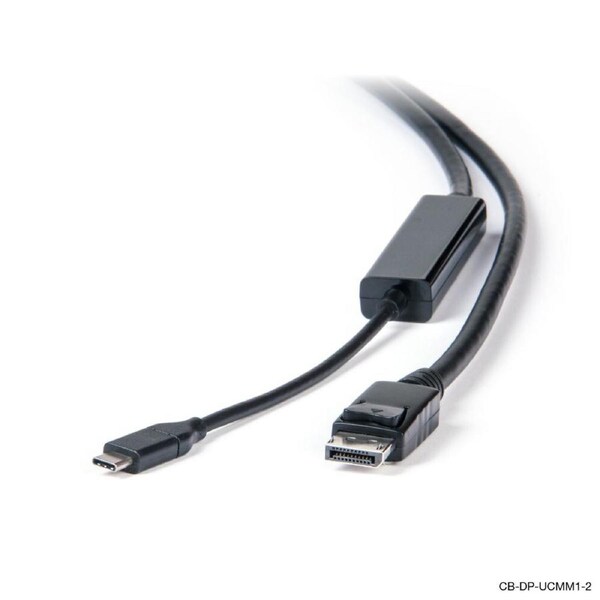 Connect Cable Male USB-C to DisplayPort 4K Cable Connector For TV/Monitor BLK 2m