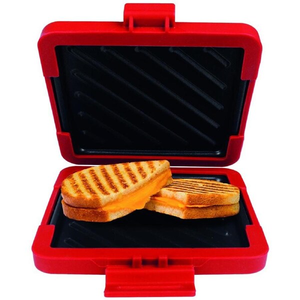 Eezee's Muncheez Microwave Toastie Maker Non-Stick Sandwich Press Red 18cm
