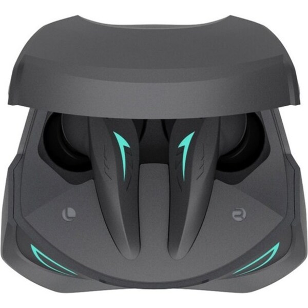 Laser TWS Wireless BT Gaming Earphones w/ Charging Case Noise Cancelling Black