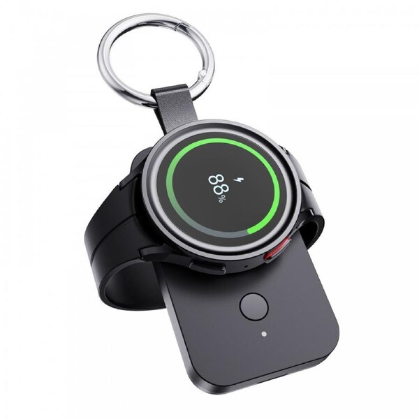 ChargeCore 1000mAh Power Bank Charger Keyring For Samsung Galaxy Watch Black 7cm