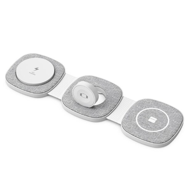 Laser 3-in-1 Travel Wireless Charging Pad Hub For Apple Watch/AirPods/iPhone