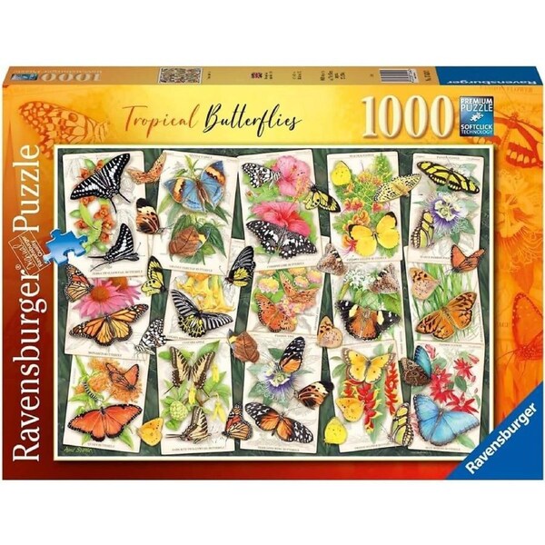 Ravensburger - Tropical Butterflies Jigsaw Puzzle 1000 Pieces