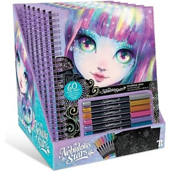 Nebulous Stars - Black Pages Coloring Book – Isadora (metallic Pens)