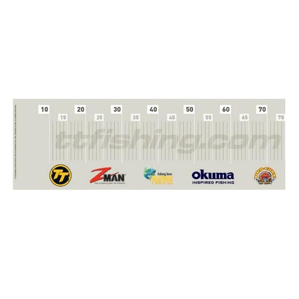 TT Fishing 75cm x 23cm Vinyl Fish Measure Mat/Brag Mat