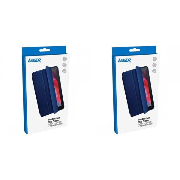 2x Laser 7" Flip Case Protection Folio Slim Cover For MID-785 Android Tablet NVY
