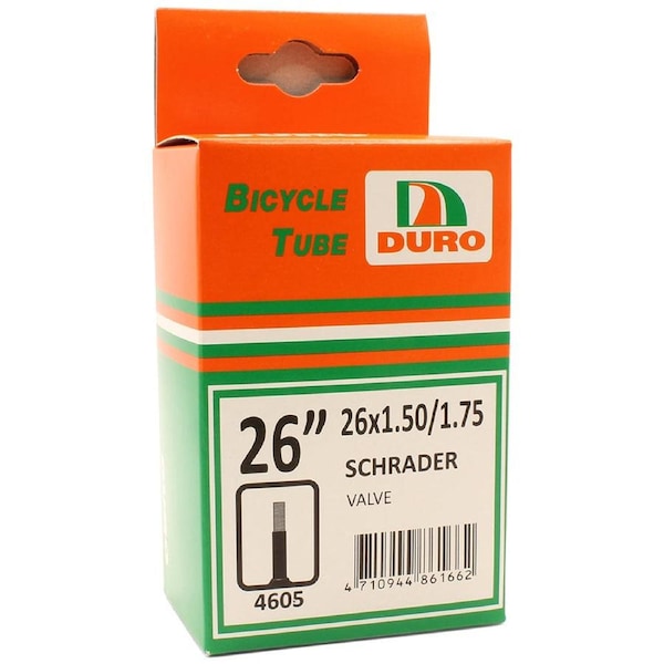 Duro 26 x 1.50/1.75 Bicycle Tyre Tube for 26" Inch Bikes Schrader Valve