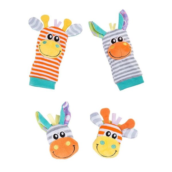 Playgro Jungle Wrist Rattle and Foot Finder Baby Stroller Toy - Refresh 0m+