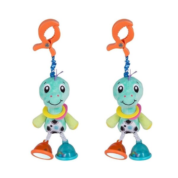 2x Playgro Dingly Dangly Denny Dino Baby Interactive Activity Stroller Toy 0m+