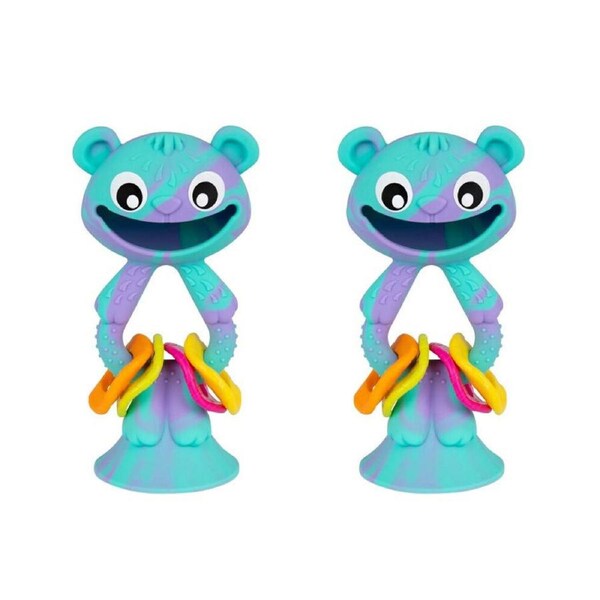 2x Playgro Wobble-Buddy Rattle Bear Baby Interactive Activity Sensory Toy 6m+