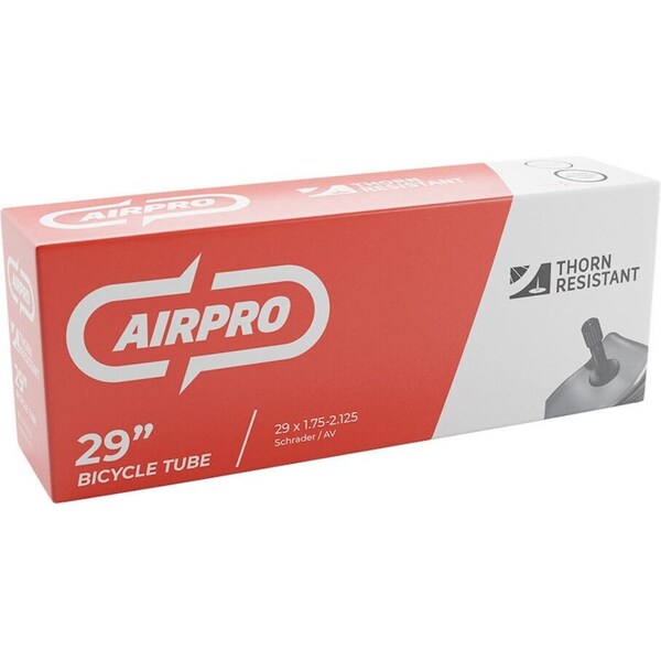 AirPro Bicycle Inner Tube w/ Schrader Valve Thorn Resistant 29x1.75-2.125''