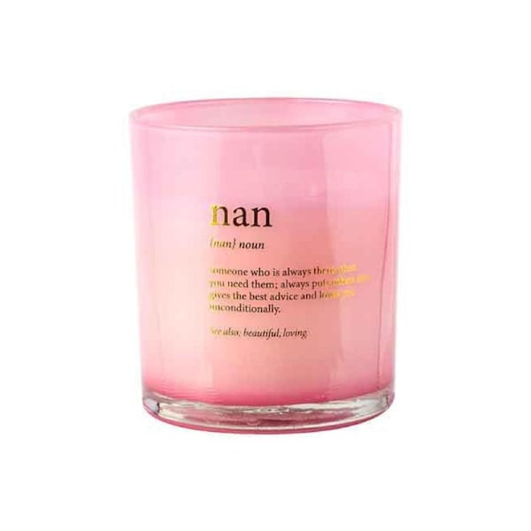 Nan Noun Vanilla Scented Pink Pearlescent Candle Home Fragrance Round 12.5cm