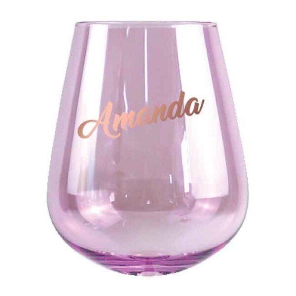 2pc Amanda Stemless 13cm/600ml Wine Glass Cocktail Party Drinking Tumbler Set
